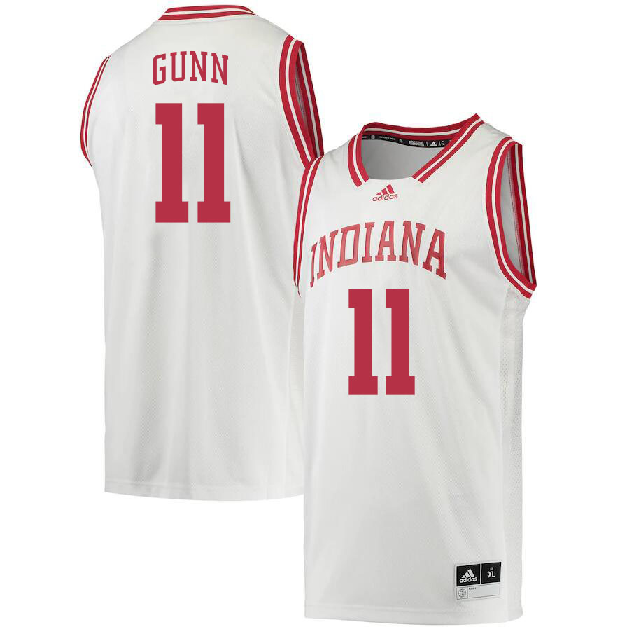 Men #11 CJ Gunn Indiana Hoosiers College Basketball Jerseys Stitched Sale-Retro